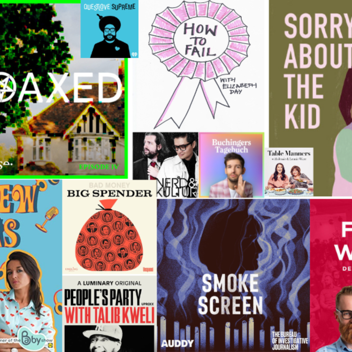 Top podcasts of the year 2022 – featuring podcasts like Hairy Bikers Agony Uncles, Bad Money: Big Spender, Sorry About The Kid, Smoke Screen, Hoaxed and more